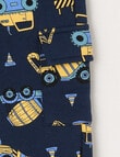 Teeny Weeny Play Time Truck Fleece Track Pant, Navy product photo View 02 S