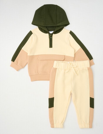 Teeny Weeny Patch Pocket Tracksuit, Cream product photo
