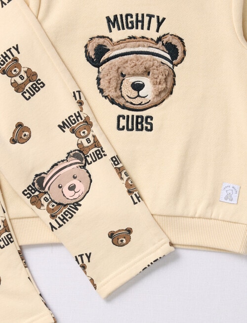 Teeny Weeny Teddy Sweatshirt & Legging Set, Chalk product photo View 02 L