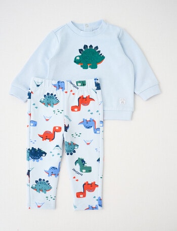 Teeny Weeny Dino Sweat & Legging, Light Blue product photo