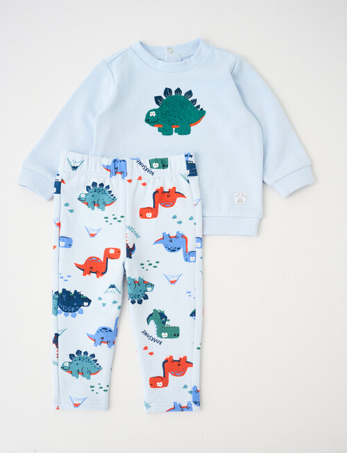 Teeny Weeny Dino Sweat & Legging, Light Blue product photo