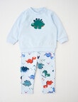 Teeny Weeny Dino Sweat & Legging, Light Blue product photo View 02 S