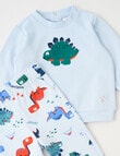 Teeny Weeny Dino Sweat & Legging, Light Blue product photo View 03 S