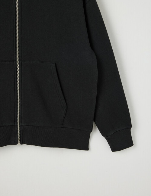 No Issue Front Zip Oversize Hoodie, Black product photo View 03 L