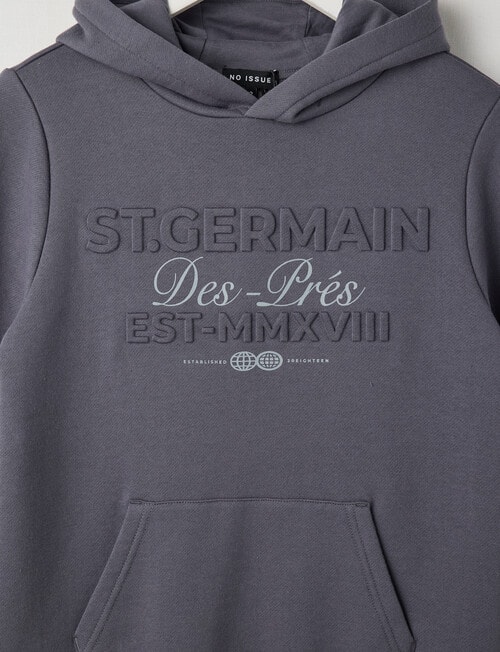 No Issue St Germain Deboss Hoodie, Smoke product photo View 02 L