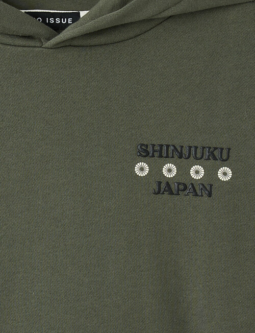 No Issue Dragon Oversize Hoodie, Khaki product photo View 03 L