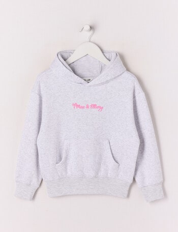 Mac & Ellie Bows Pull On Hoodie, Grey Marle product photo