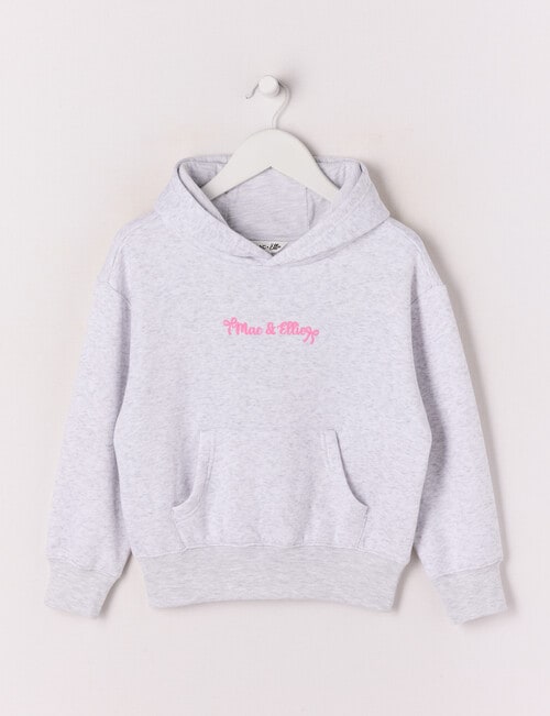 Mac & Ellie Bows Pull On Hoodie, Grey Marle product photo