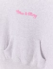Mac & Ellie Bows Pull On Hoodie, Grey Marle product photo View 03 S