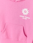 Mac & Ellie Good Vibes Pull On Hoodie, Candy Pink product photo View 03 S