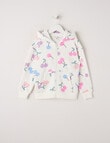 Mac & Ellie Cherries Zip Front Hoodie, Vanilla product photo