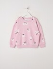 Mac & Ellie Daisy Crew Neck Sweatshirt, Dusty Lilac product photo