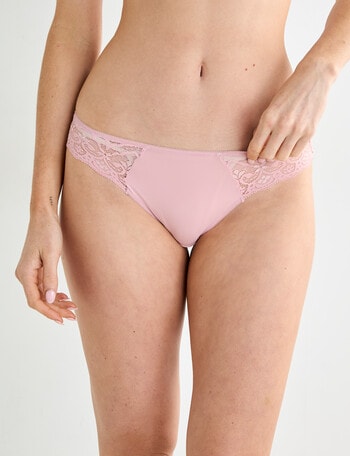 Lyric Lola Lace Bikini Brief, Peony product photo