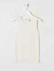 Blue Ink Merino Singlet, Winter White, 8-14 product photo