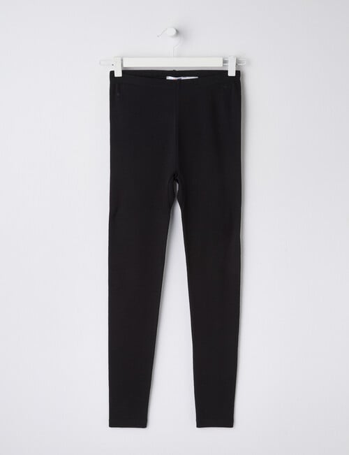 Blue Ink Merino Long Johns, Black, 8-14 product photo