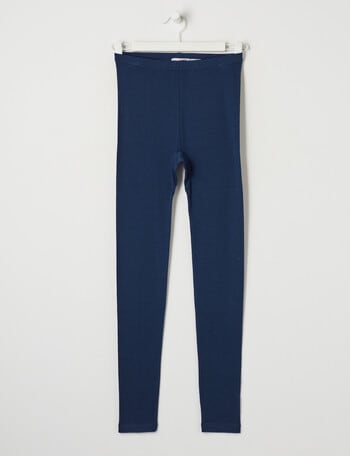 Blue Ink Merino Long Johns, Navy, 8-14 product photo