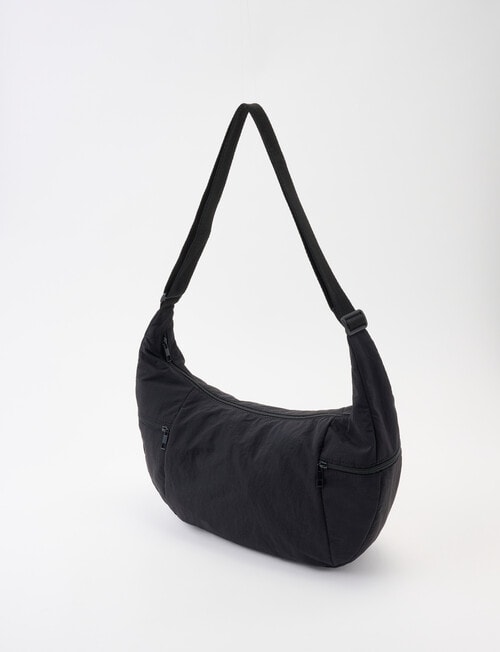 Laidlaw + Leeds Slouchy Sling Bag, Black product photo View 03 L