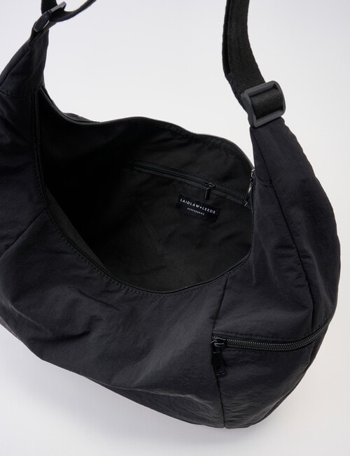 Laidlaw + Leeds Slouchy Sling Bag, Black product photo View 06 L