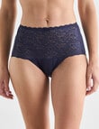 Lyric Cotton & Lace Top Full Brief, Indigo product photo