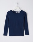 Blue Ink Merino Long Sleeve Top, Navy, 2-7 product photo