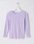 Blue Ink Merino Long Sleeve Top, Soft Lilac, 2-7 product photo