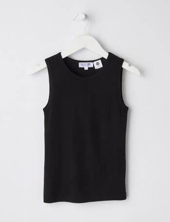 Blue Ink Merino Singlet, Black, 2-7 product photo