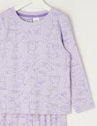 Sleep Mode Bunny Rib Long PJ Set, Lilac, 2-8 product photo View 02 S