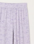Sleep Mode Bunny Rib Long PJ Set, Lilac, 2-8 product photo View 03 S