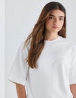 Mineral Boxy Oversize Short Sleeve Tee, Ivory product photo
