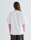 Mineral Boxy Oversize Short Sleeve Tee, Ivory product photo View 02 S
