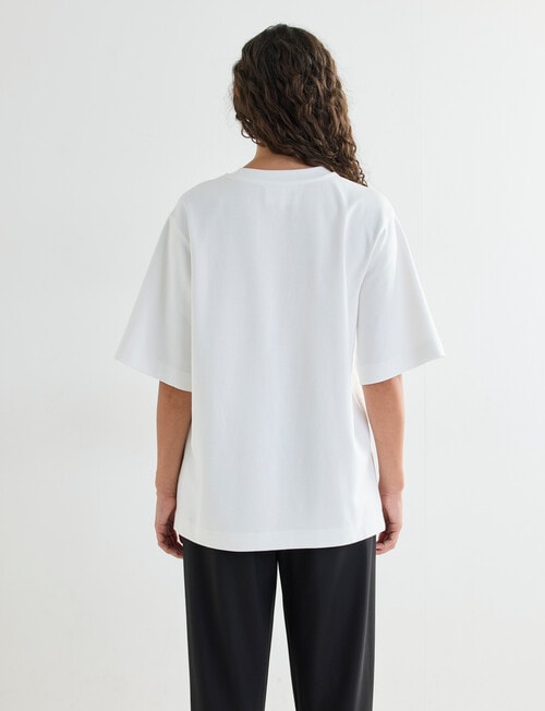 Mineral Boxy Oversize Short Sleeve Tee, Ivory product photo View 02 L
