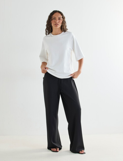 Mineral Boxy Oversize Short Sleeve Tee, Ivory product photo View 03 L