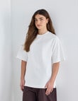 Mineral Boxy Oversize Short Sleeve Tee, Ivory product photo View 04 S