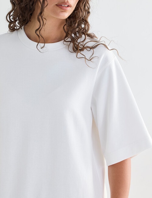 Mineral Boxy Oversize Short Sleeve Tee, Ivory product photo View 06 L