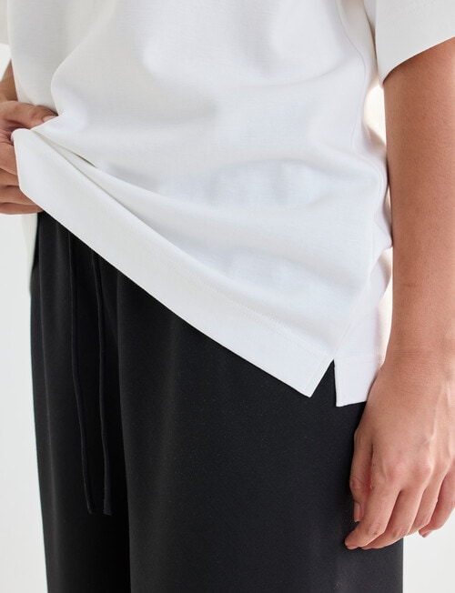 Mineral Boxy Oversize Short Sleeve Tee, Ivory product photo View 07 L