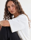 Mineral Boxy Oversize Short Sleeve Tee, Ivory product photo View 08 S