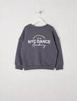 Mac & Ellie Swan Crew Neck Sweatshirt, Charcoal product photo View 02 S