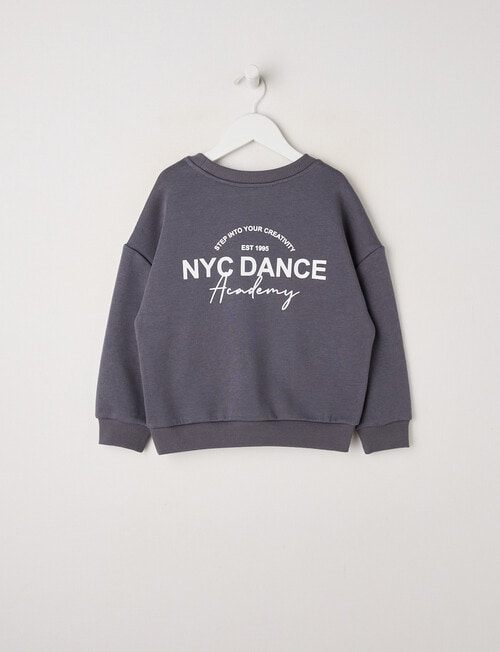 Mac & Ellie Swan Crew Neck Sweatshirt, Charcoal product photo View 02 L
