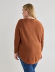 North South Curve Merino Blend Curve Hem Jumper, Nutshell product photo View 02 S
