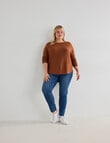 North South Curve Merino Blend Curve Hem Jumper, Nutshell product photo View 03 S