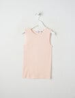 Blue Ink Merino Singlet, Powder Pink, 3-7 product photo