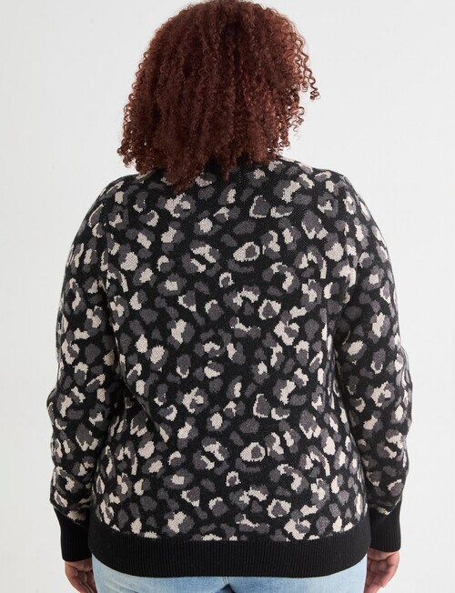 North South Curve Merino Blend V-Neck Sweater, Animal product photo View 02 L