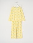 Sleep Mode Tulips Rib Long PJ Set, Yellow, 2-8 product photo