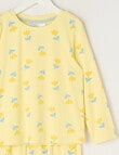 Sleep Mode Tulips Rib Long PJ Set, Yellow, 2-8 product photo View 02 S