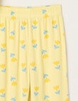 Sleep Mode Tulips Rib Long PJ Set, Yellow, 2-8 product photo View 03 S