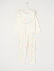Sleep Mode Gingham Bunny Knit Long PJ Set, Vanilla, 2-8 product photo