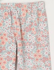 Sleep Mode Berry Bow Floral Knit Long PJ Set, Fresh Mint, 2-8 product photo View 03 S