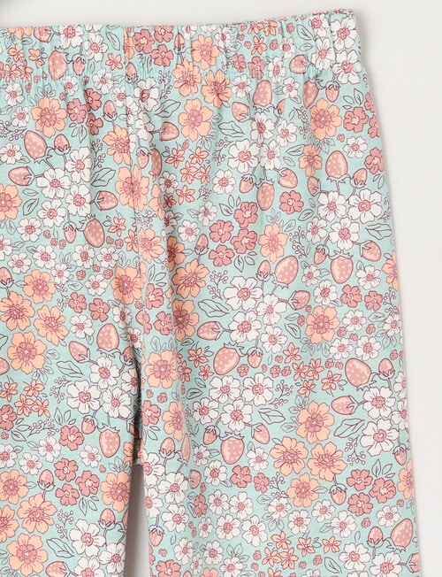 Sleep Mode Berry Bow Floral Knit Long PJ Set, Fresh Mint, 2-8 product photo View 03 L