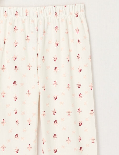 Sleep Mode Ballet Bow Knit Long PJ Set, Vanilla, 2-8 product photo View 03 L