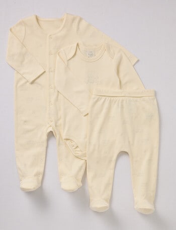 Little Bundle Elephant Sleep Set, 3-Piece, Cream product photo